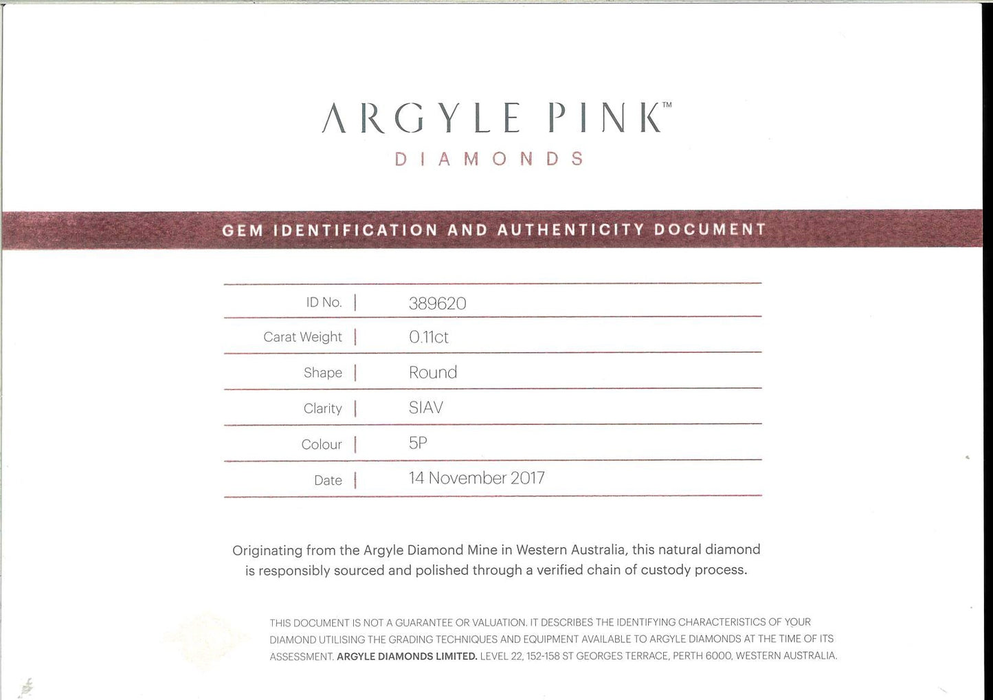 ROUND 5P SIAV 1=0.11ct